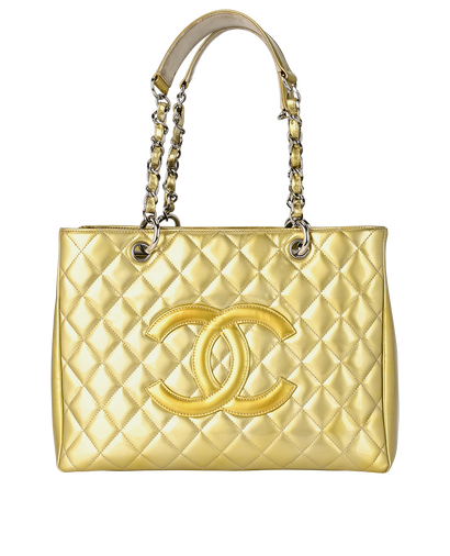 GST, &pound;1,200, Handbags, Gold, Patent Leather, Front view